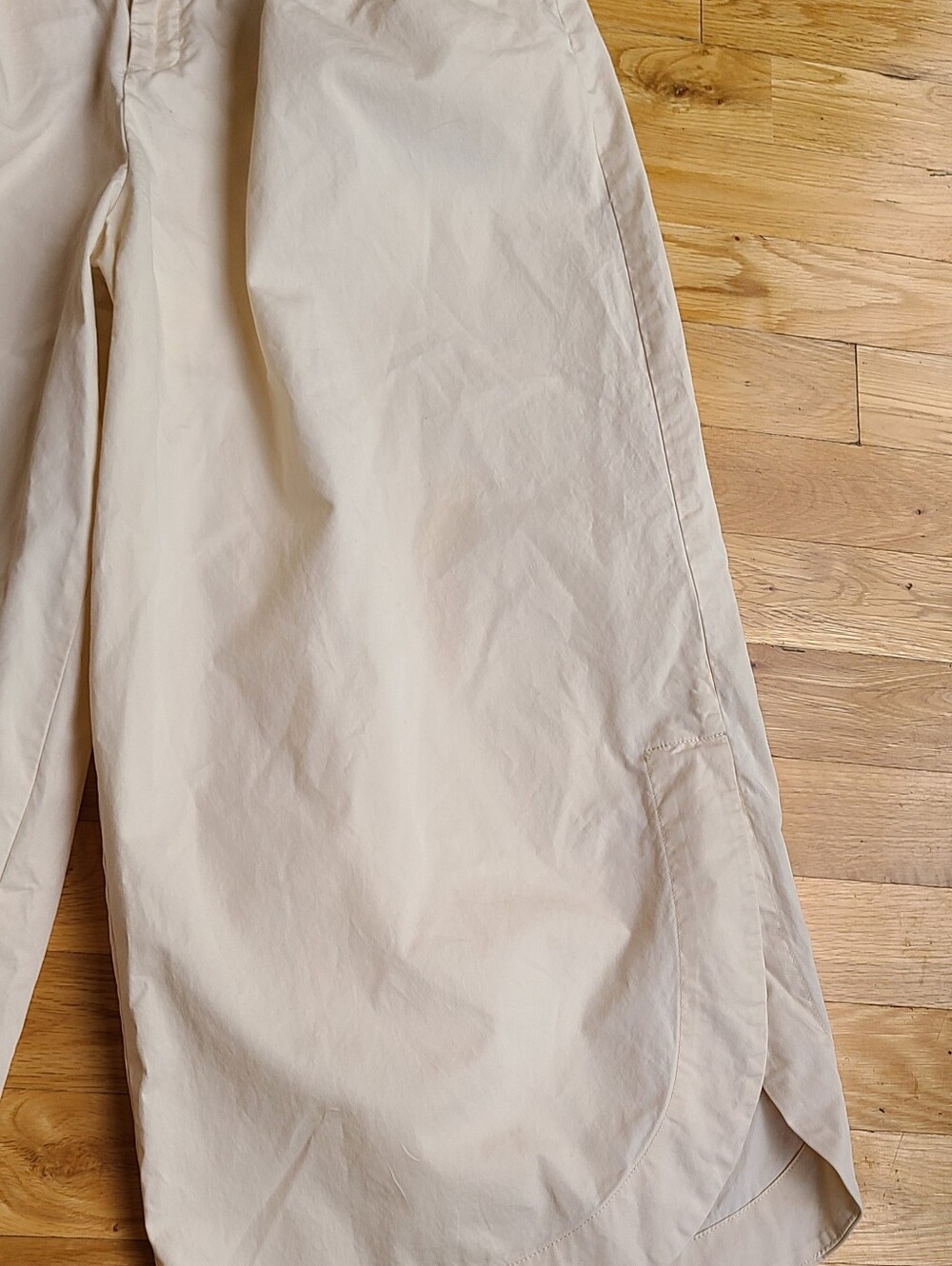 Anthropologie Mare Mare Curved Hem Wide Leg Chino Pants Small Coastal - Picture 8 of 15
